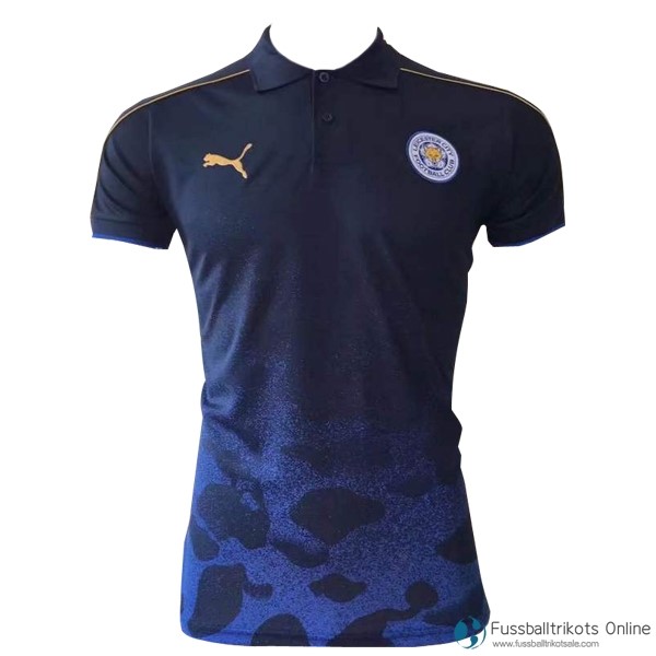 Leicester City Polo 2017-18 Blau Fussballtrikots Günstig